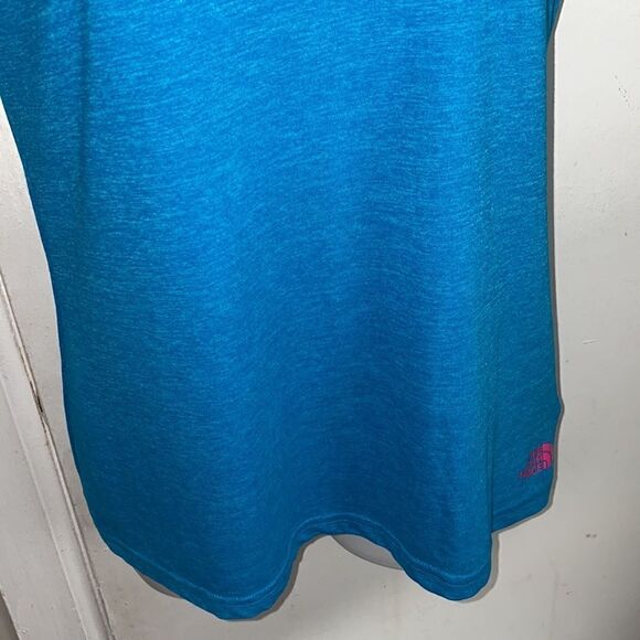 THE NORTH FACE Turquoise Open Back T-Shirt-S - Picture 3 of 8